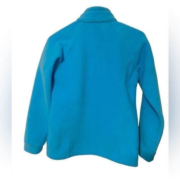 Columbia Full Zip Fleece Jacket Turquoise Youth Lg (14-16) - Picture 2 of 10